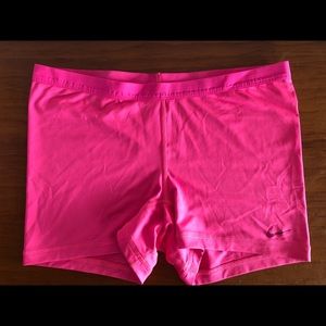 Hot pink Nike shorts